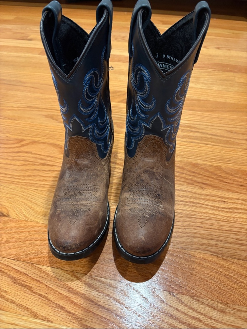 Kids Cody James Cowboy Boots - Brown & Blue